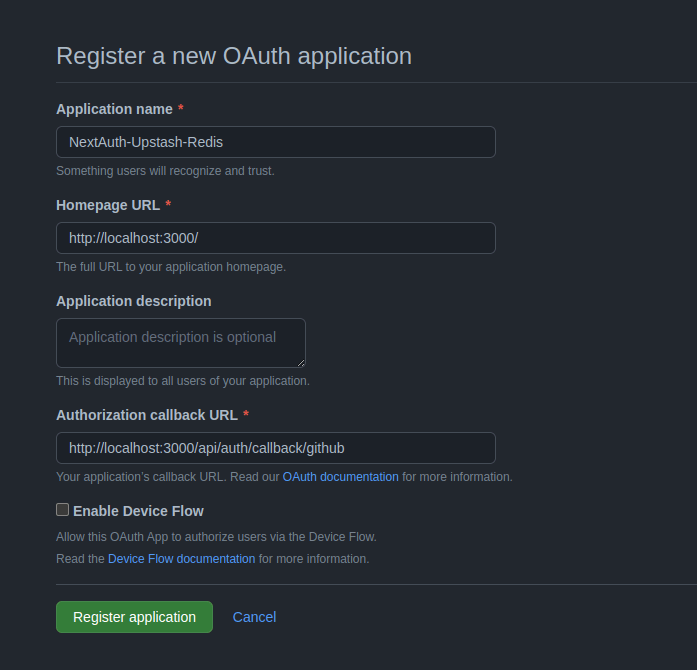 Github OAuth
App